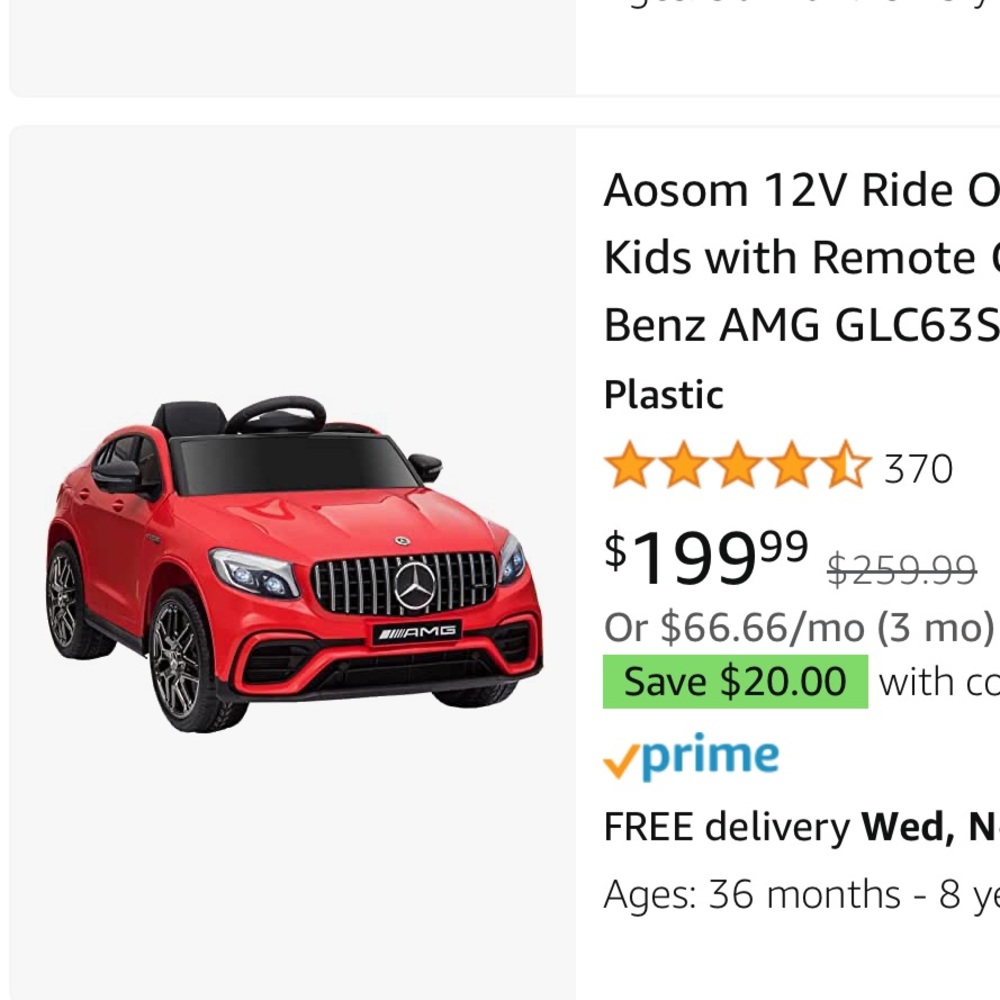 Toddler Benz Car